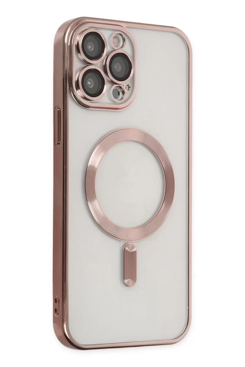 Newface Apple iPhone 13 Pro Max Kılıf Kross Magneticsafe Kapak - Rose
