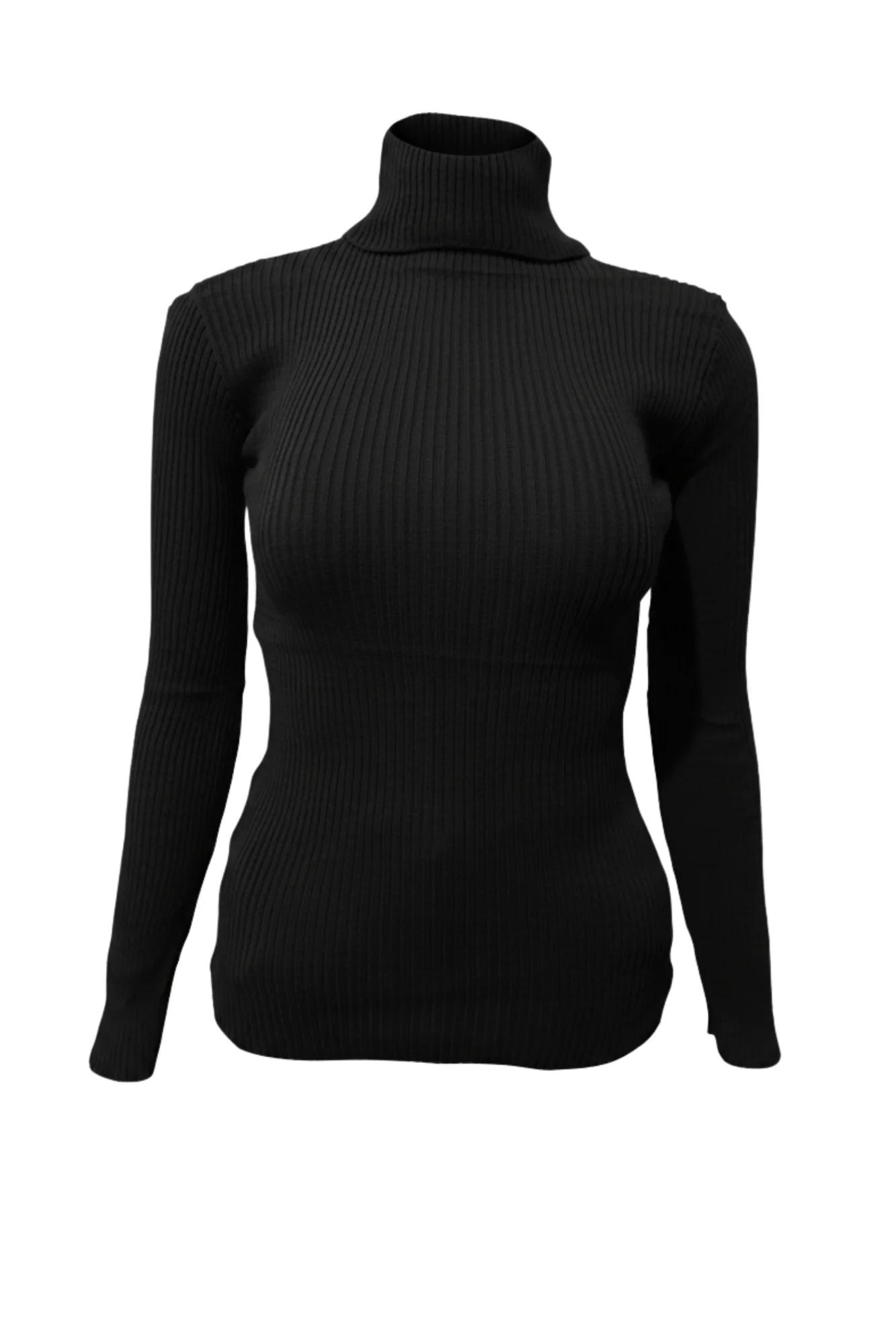 Kadın Siyah Boğazlı Triko Kazak