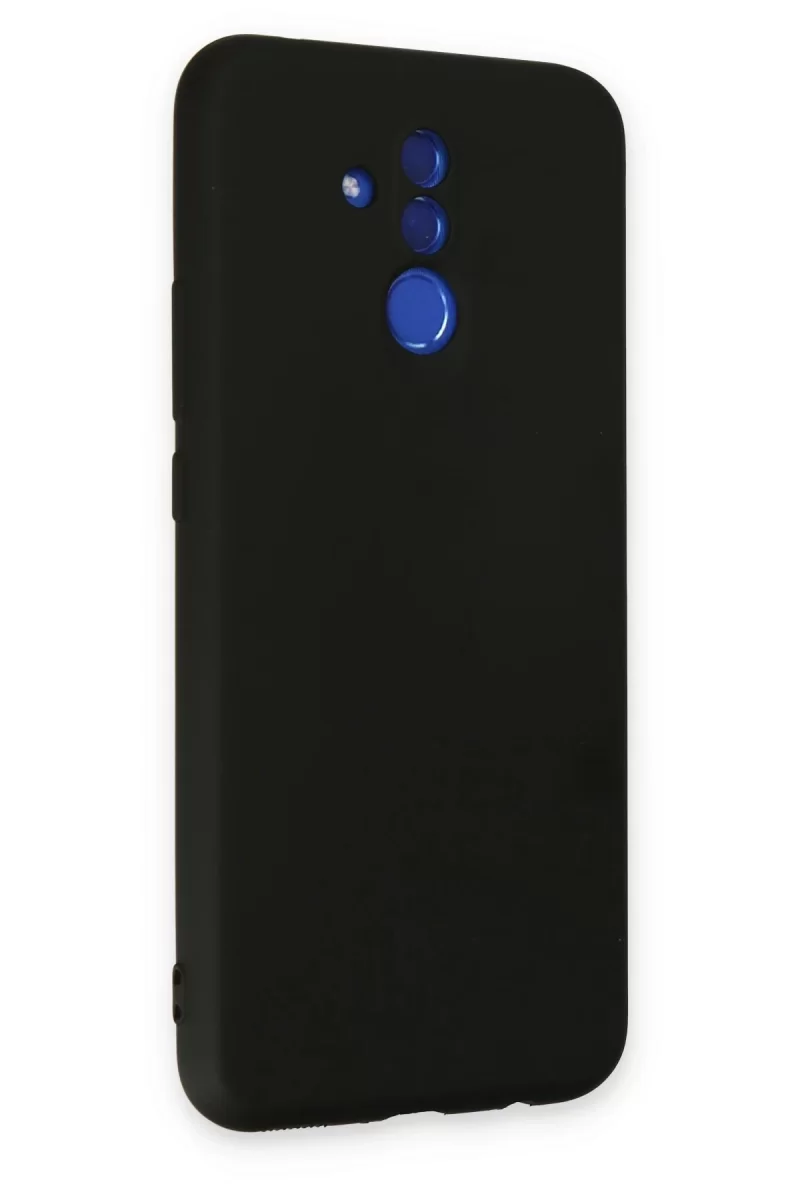 Newface Huawei Mate 20 Lite Kılıf Nano içi Kadife Silikon - Siyah