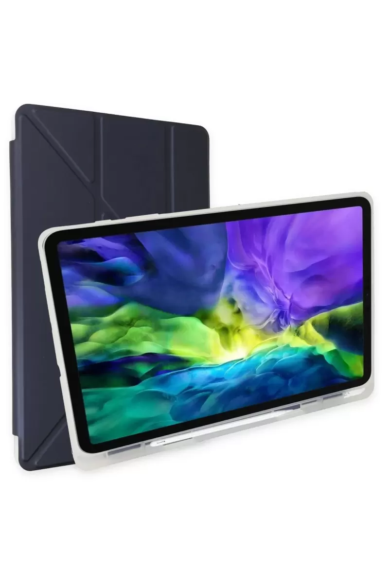 Newface Apple iPad 9.7 (2018) Kılıf Kalemlikli Mars Tablet Kılıfı - Lacivert