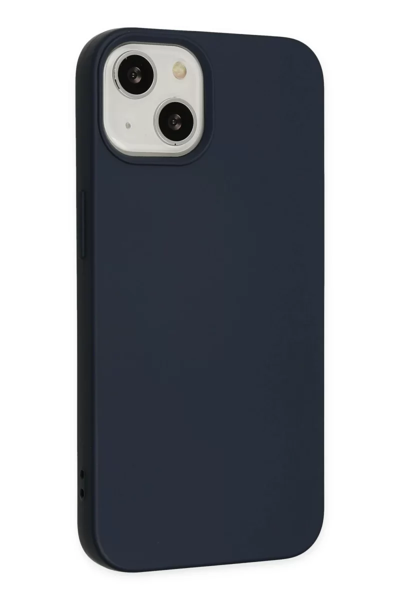 Newface Apple iPhone 14 Kılıf Nano içi Kadife Silikon - Lacivert