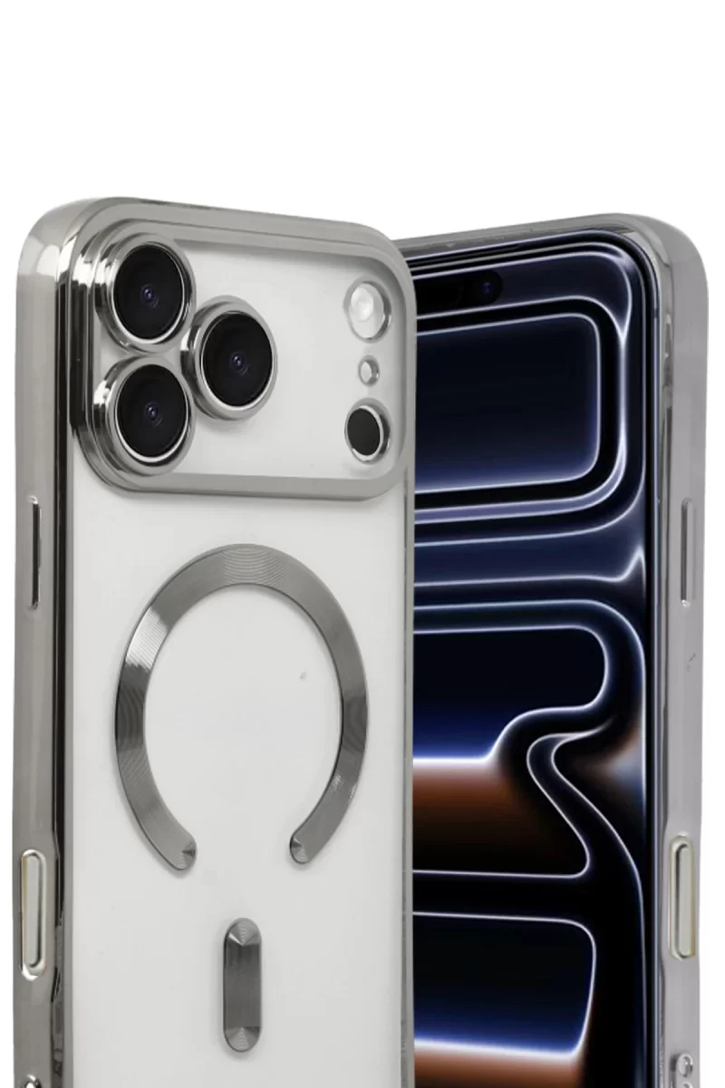 Newface Apple iPhone 17 Pro Max Kross Magneticsafe Kapak - Gümüş