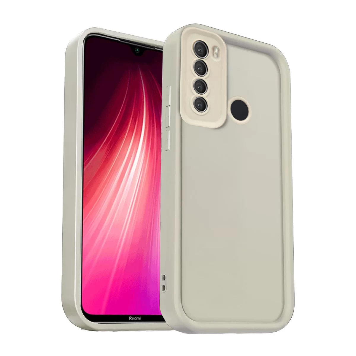 Newface Xiaomi Redmi Note 8 Kılıf Viera Silikon - Krem