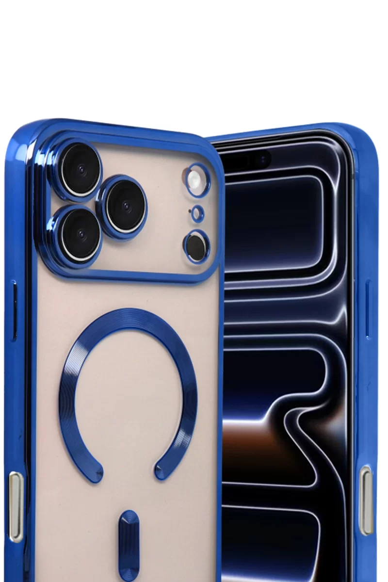 Newface Apple iPhone 17 Pro Kross Magneticsafe Kapak - Lacivert