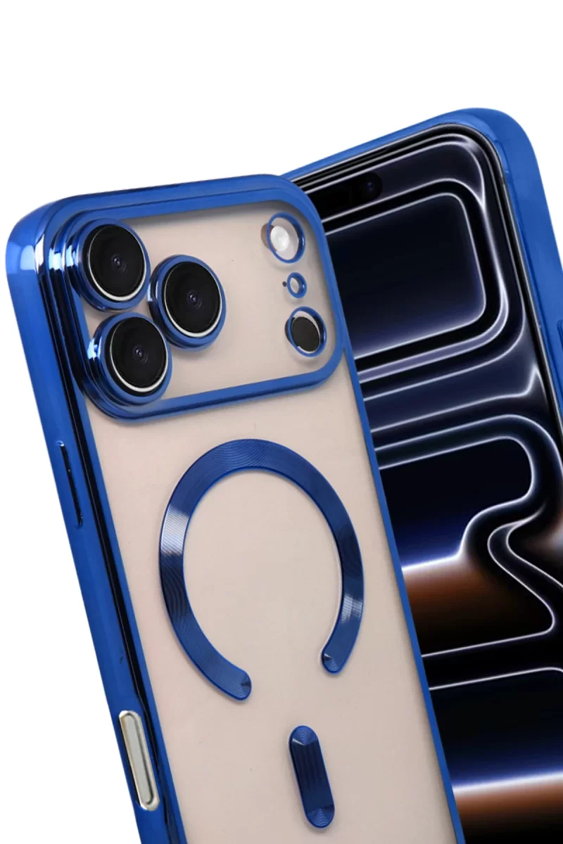 Newface Apple iPhone 17 Pro Kross Magneticsafe Kapak - Lacivert