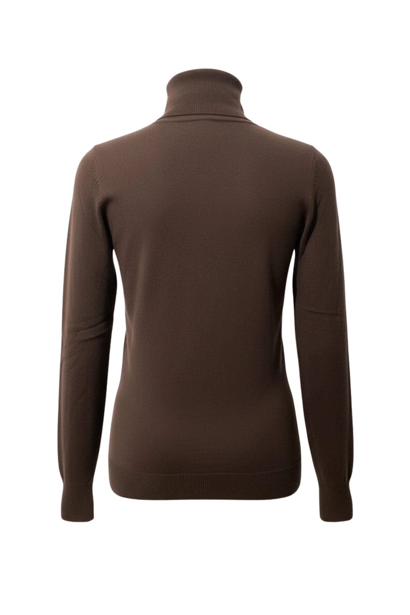 Kahverengi İnce Triko Boğazlı Kadın Kazak