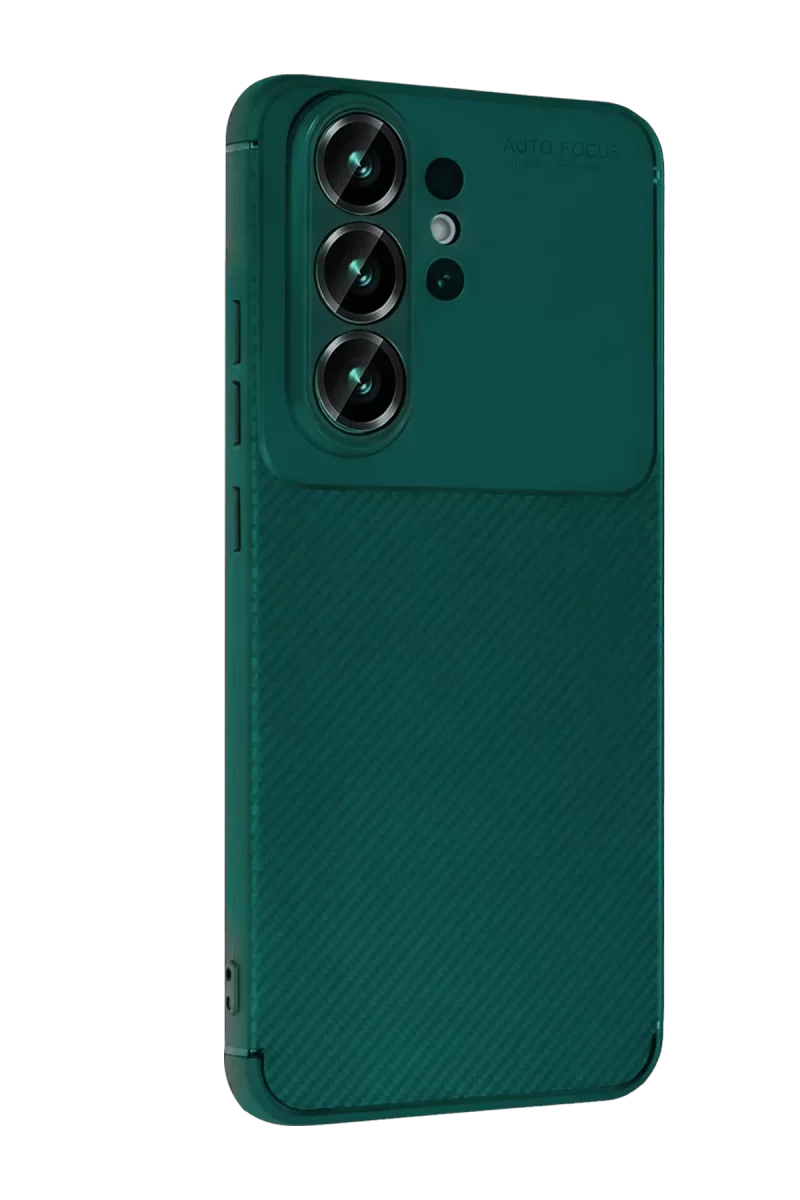 Newface Samsung Galaxy S26 Ultra Auto Focus Karbon Kapak - Koyu Yeşil