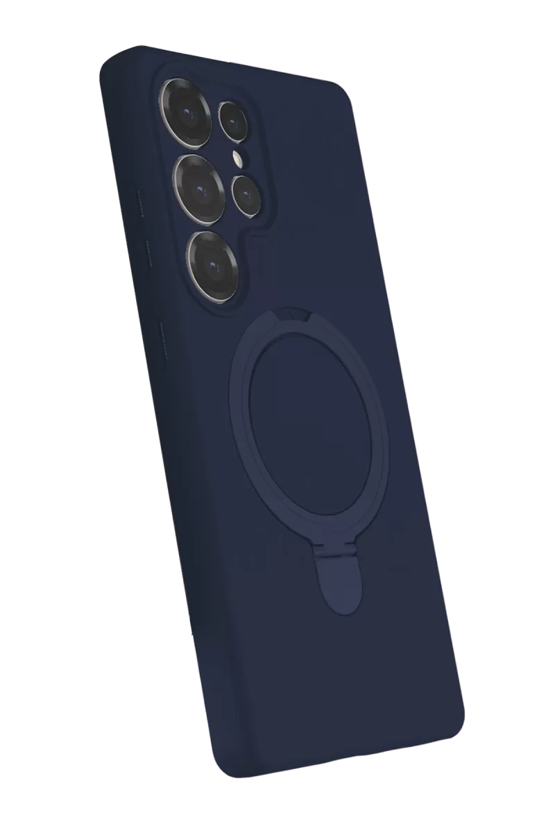 Newface Samsung Galaxy S24 Ultra Regal Magsafe Standlı Kapak - Lacivert