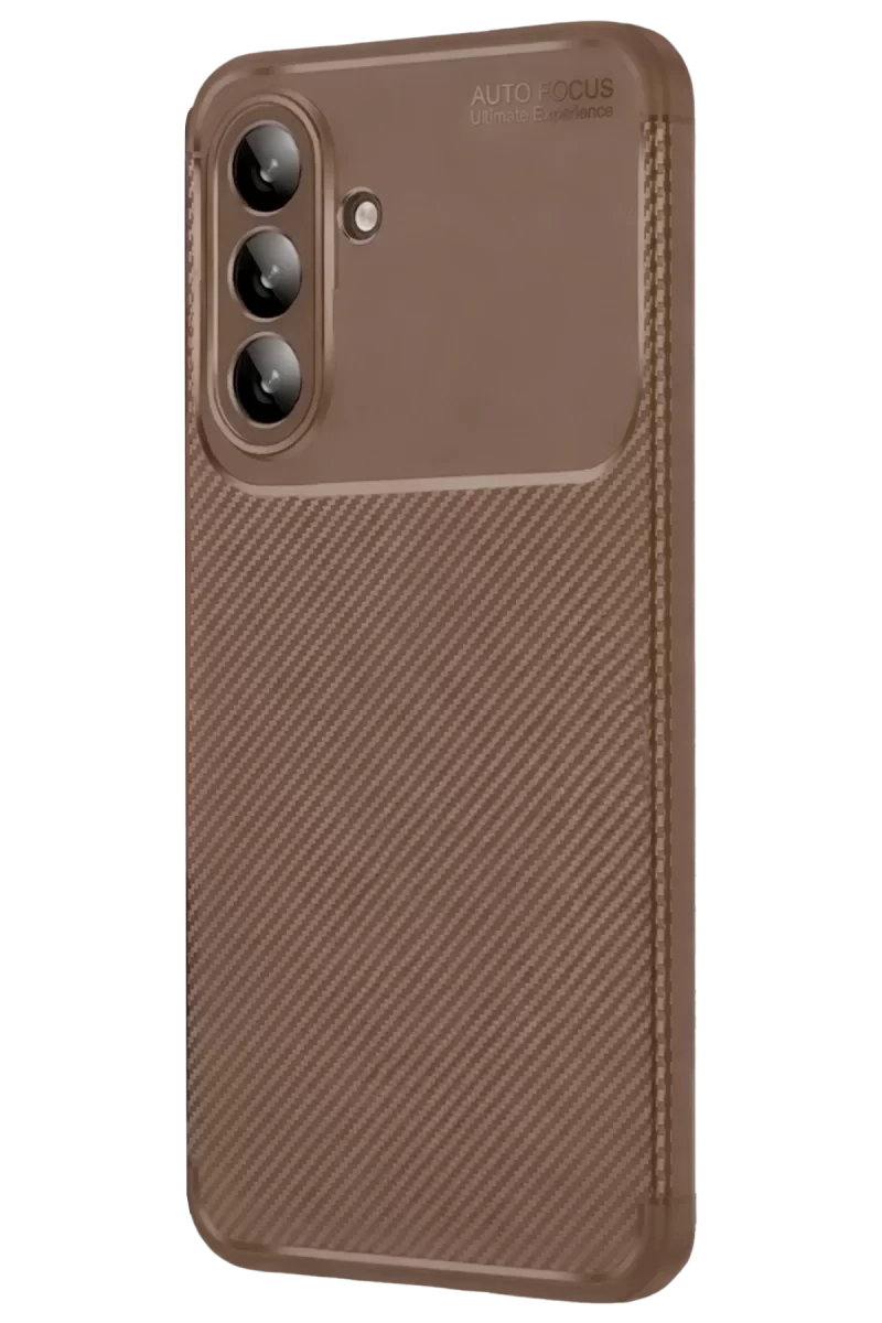 Newface Samsung Galaxy A57 5G Auto Focus Karbon Kapak - Kahverengi