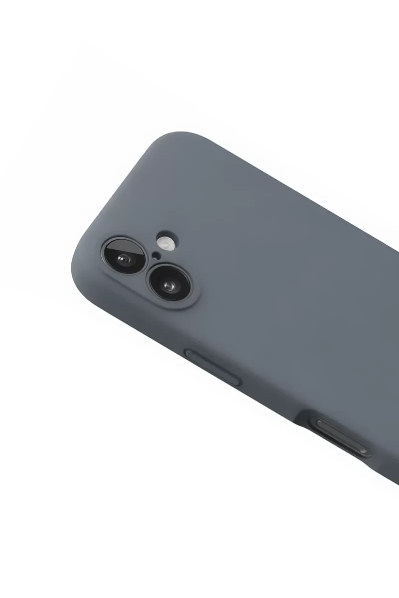 Newface Apple iPhone 16 Plus Kılıf Nano içi Kadife Silikon - Gri