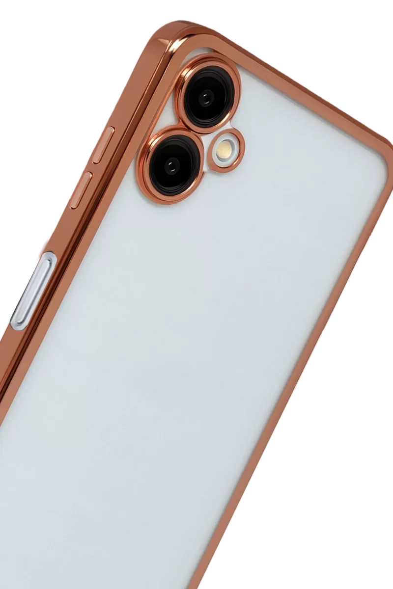 Newface Samsung Galaxy A07 4G Razer Lensli Silikon - Çöl Titanyum