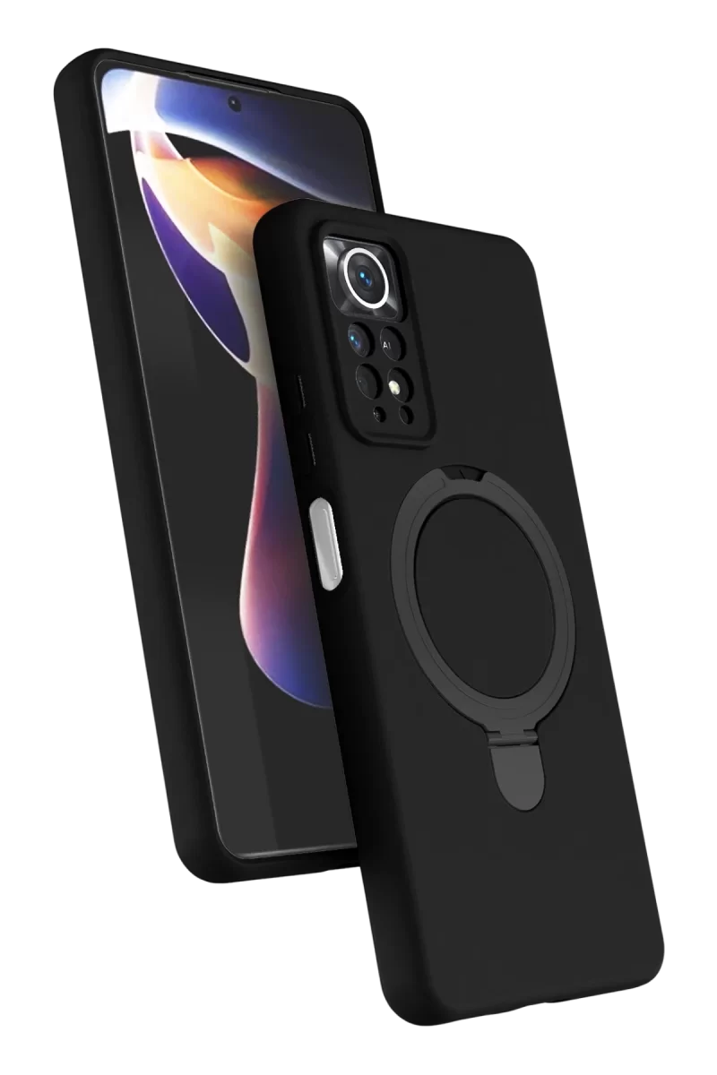 Newface Xiaomi Redmi Note 12 Pro 4G Regal Magsafe Standlı Kapak - Siyah