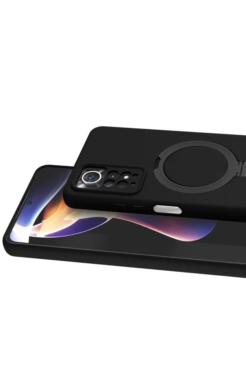 Newface Xiaomi Redmi Note 12 Pro 4G Regal Magsafe Standlı Kapak - Siyah