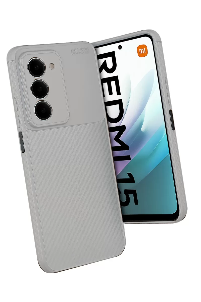 Newface Xiaomi Redmi 15 4G Auto Focus Karbon Kapak - Gri