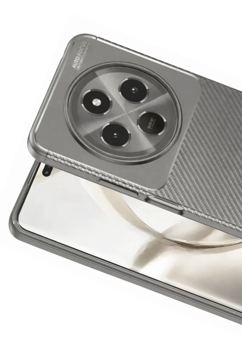 Newface Tecno Spark 30C Kılıf Auto Focus Karbon Kapak - Gri