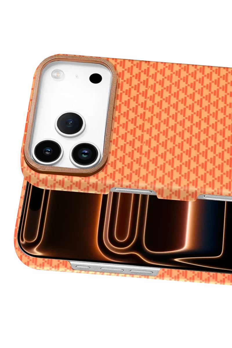 Newface Apple iPhone 17 Pro Vega Magsafe Kapak - Parlak Turuncu