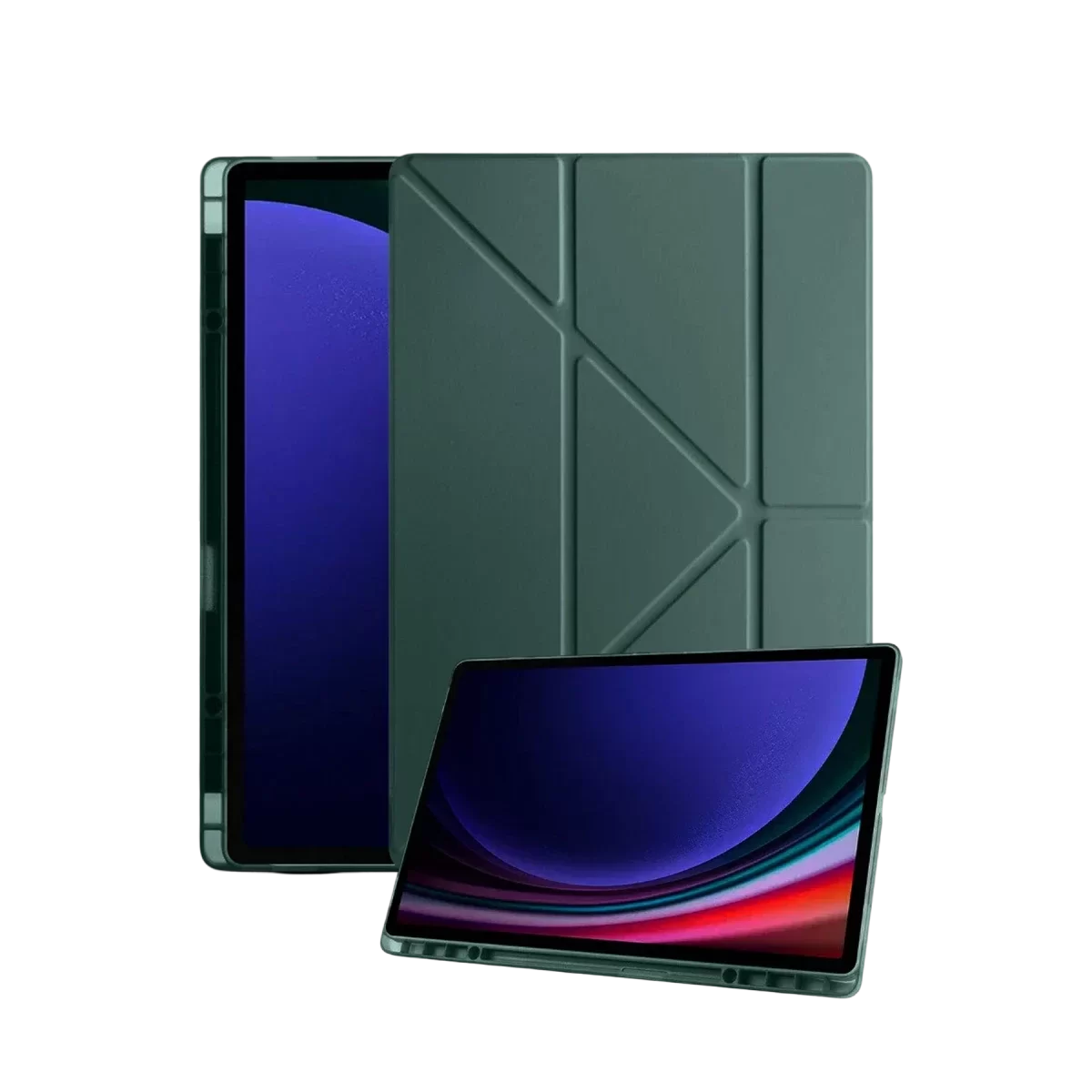Newface Samsung Galaxy X730 Tab S11 Kalemlikli Mars Tablet Kılıfı - Koyu Yeşil