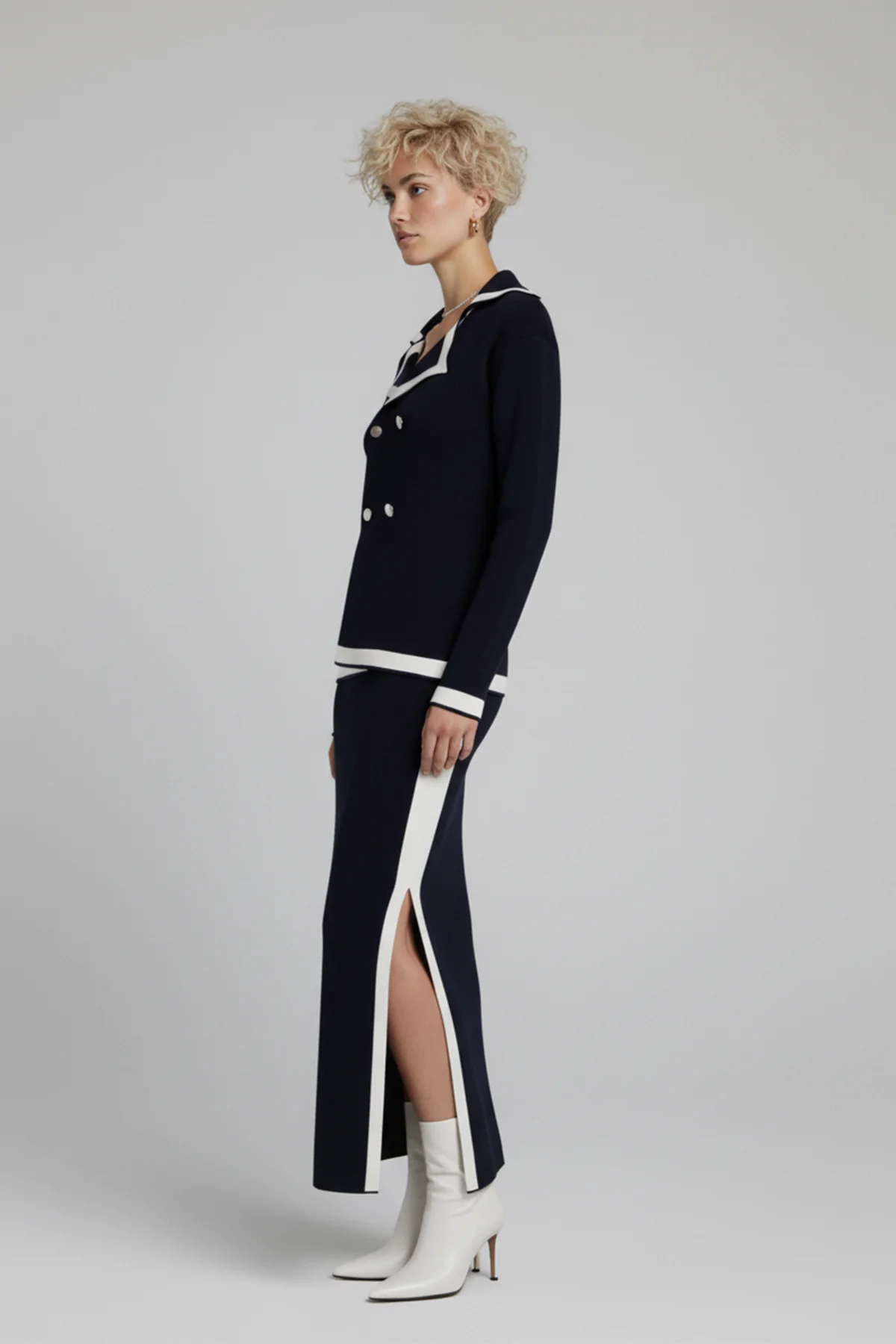 Kadın Triko Ceket Etek İkili Takım