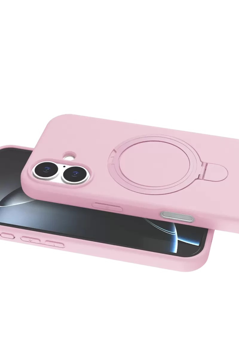 Newface Apple iPhone 17 Regal Magsafe Standlı Kapak - Açık Pembe