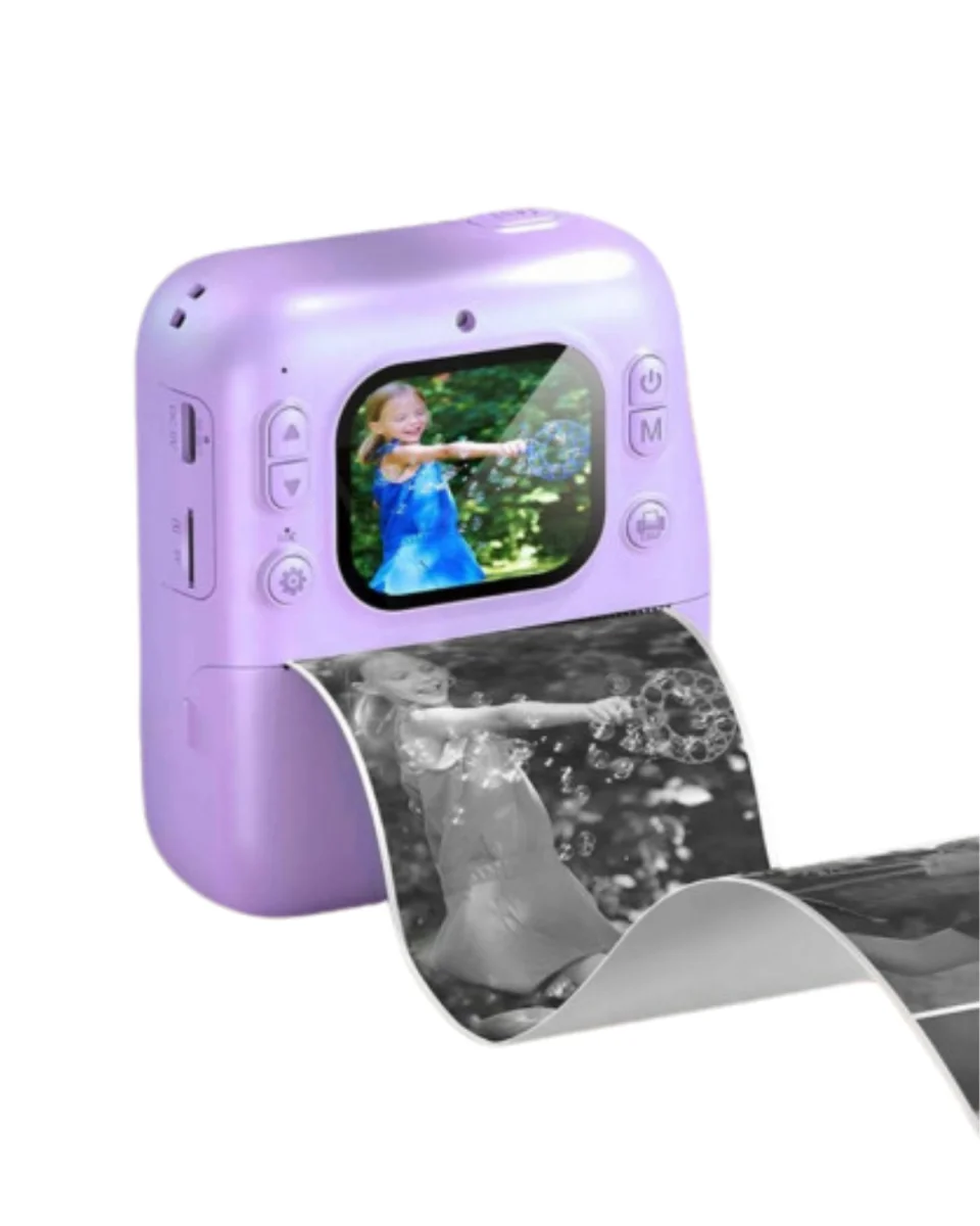 Çocuk Dijital Fotoğraf Makinesi Anında Baskı ve 4 Rulo Kağıt 5 Kalem Hediye