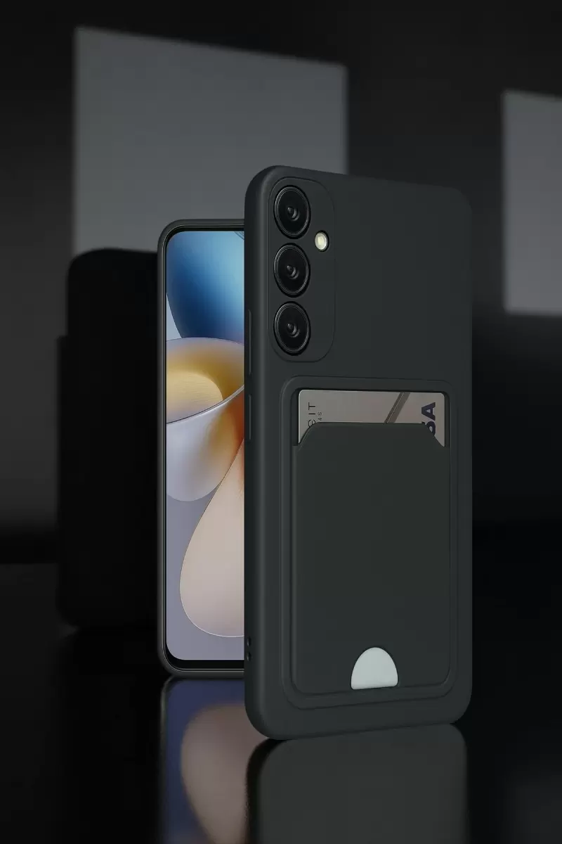 Newface Samsung Galaxy A25 5G Kılıf Kelvin Kartvizitli Silikon - Lacivert