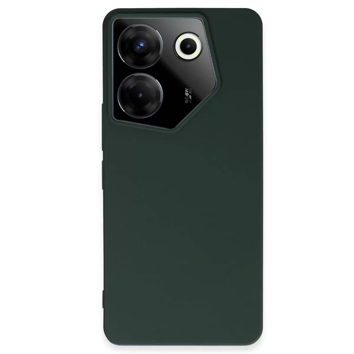 Newface Tecno Camon 20 Pro 5G Kılıf First Silikon - Koyu Yeşil