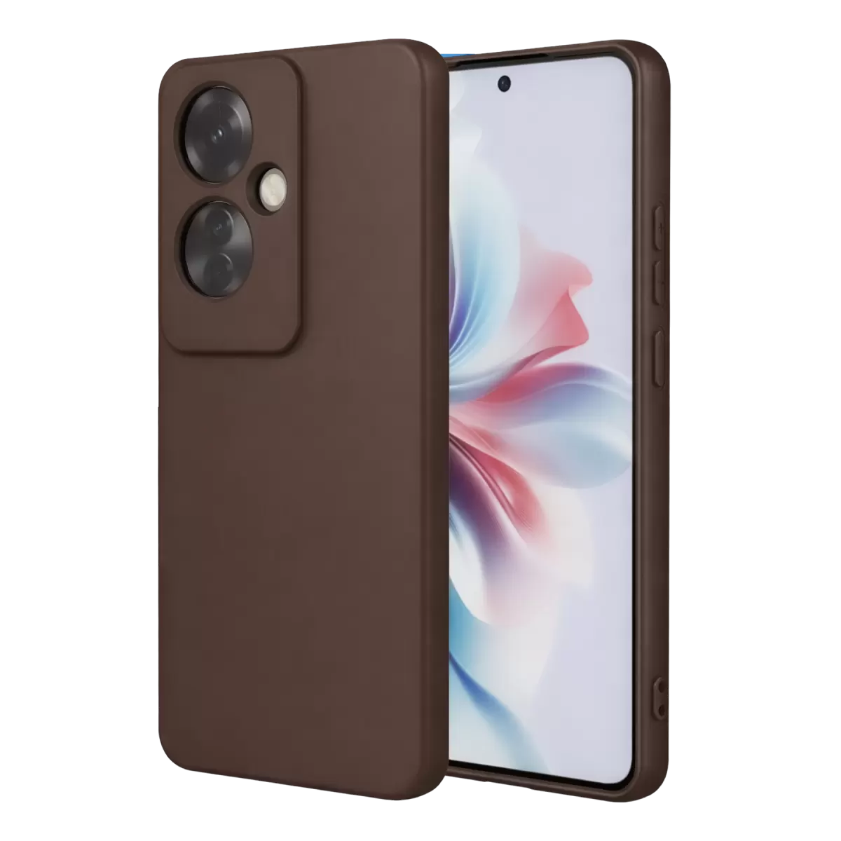 Newface Oppo Reno 11F Kılıf First Silikon - Kahverengi