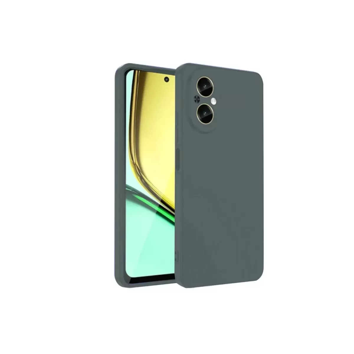 Newface Realme 12 Lite Kılıf First Silikon - Koyu Yeşil