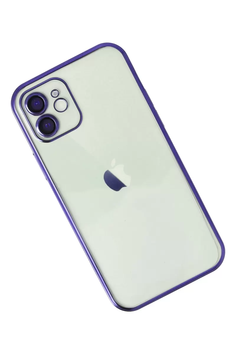 Newface Apple iPhone 11 Kılıf Razer Lensli Silikon - Mor
