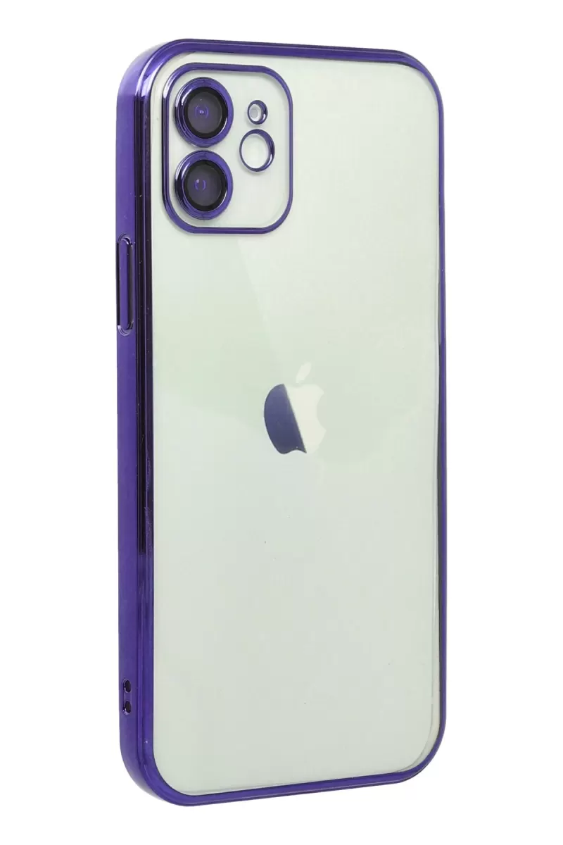 Newface Apple iPhone 11 Kılıf Razer Lensli Silikon - Mor