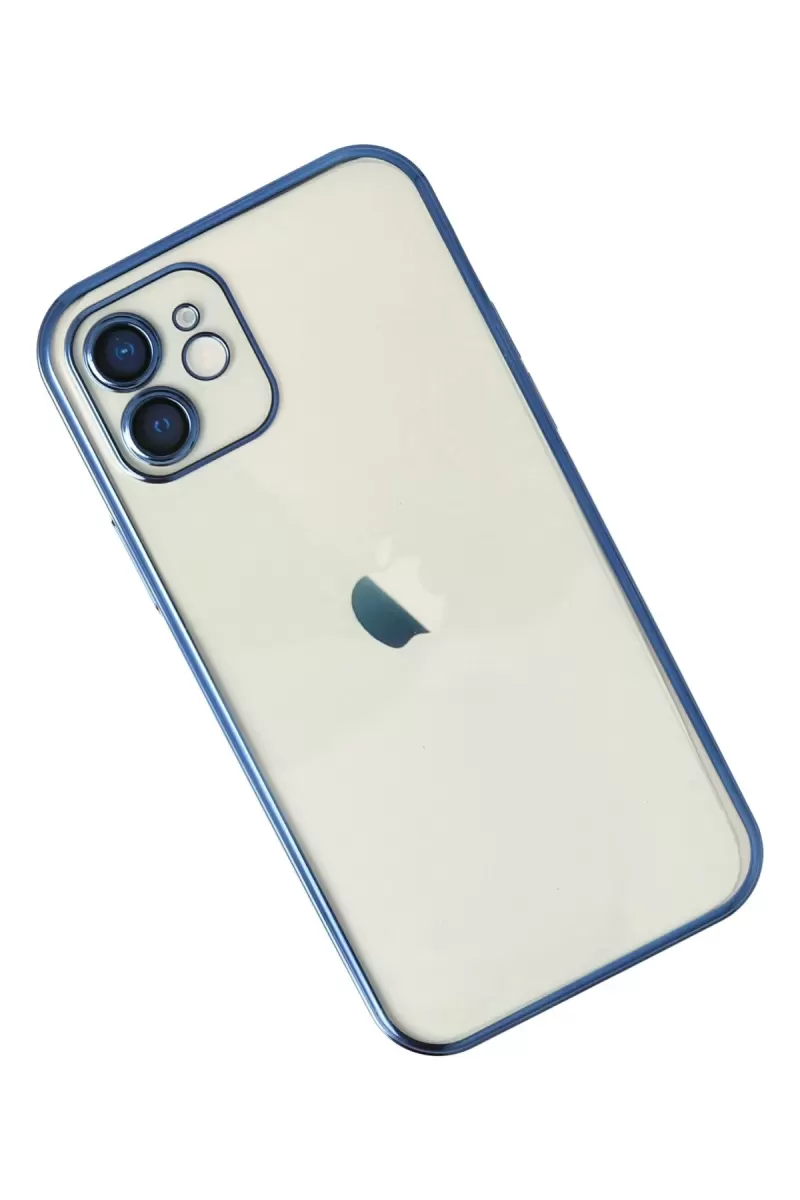 Newface Apple iPhone 12 Kılıf Razer Lensli Silikon - Lacivert