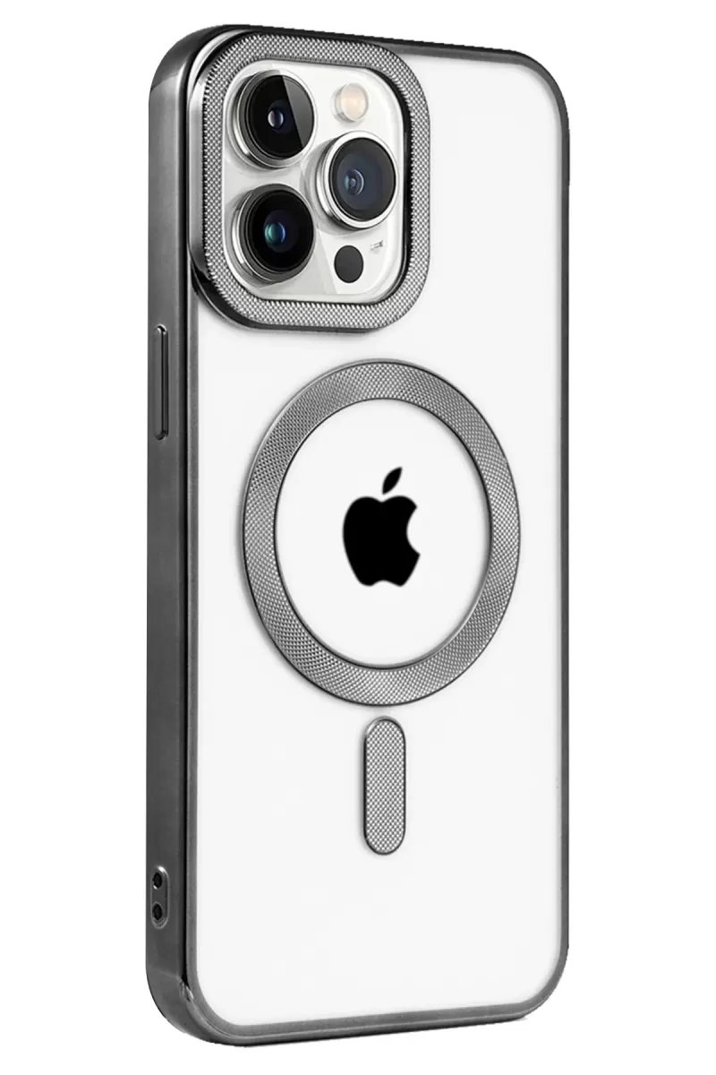 Newface Apple iPhone 14 Pro Kılıf Kronos Magsafe Kapak - Siyah