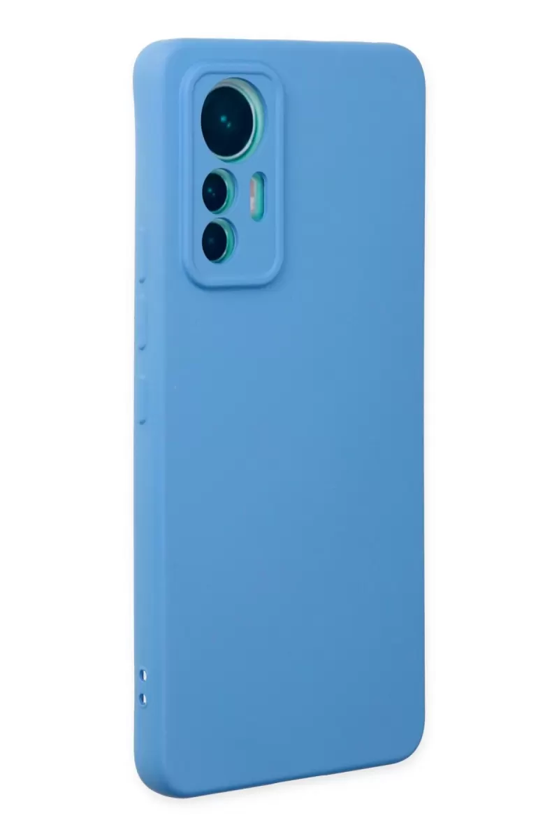 Newface Xiaomi Mi 12 Lite Kılıf Nano içi Kadife Silikon - Mavi