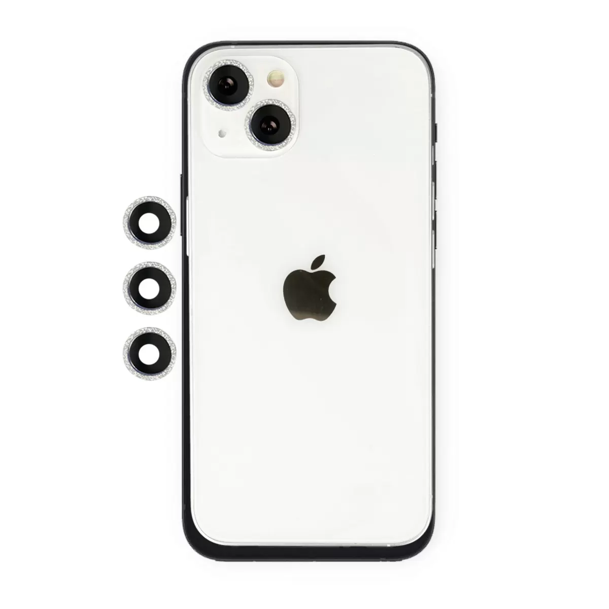 Newface Apple iPhone 14 Shine Kamera Lens - Gümüş