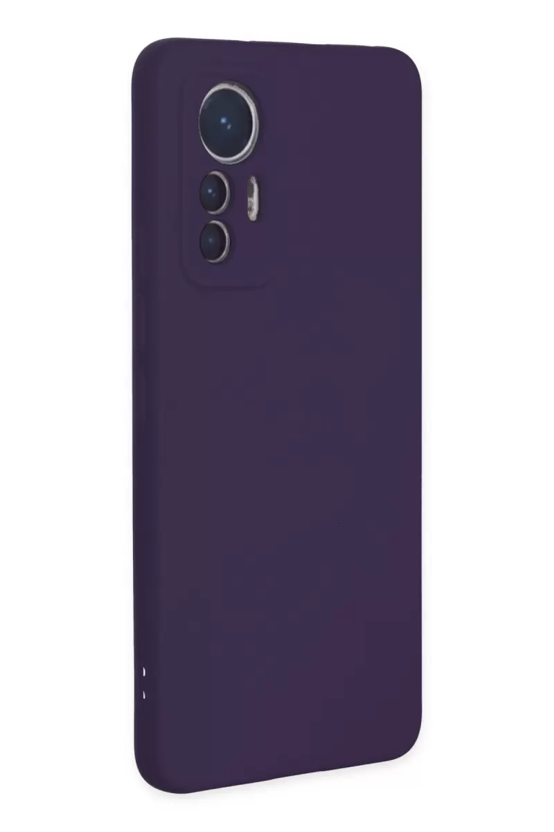 Newface Xiaomi Mi 12 Lite Kılıf Nano içi Kadife Silikon - Mor