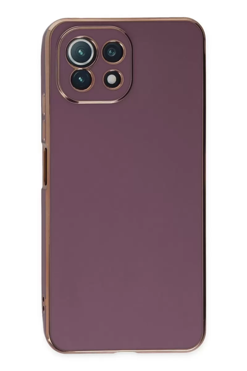 Newface Xiaomi Mİ 11 Lite Kılıf Volet Silikon - Mor