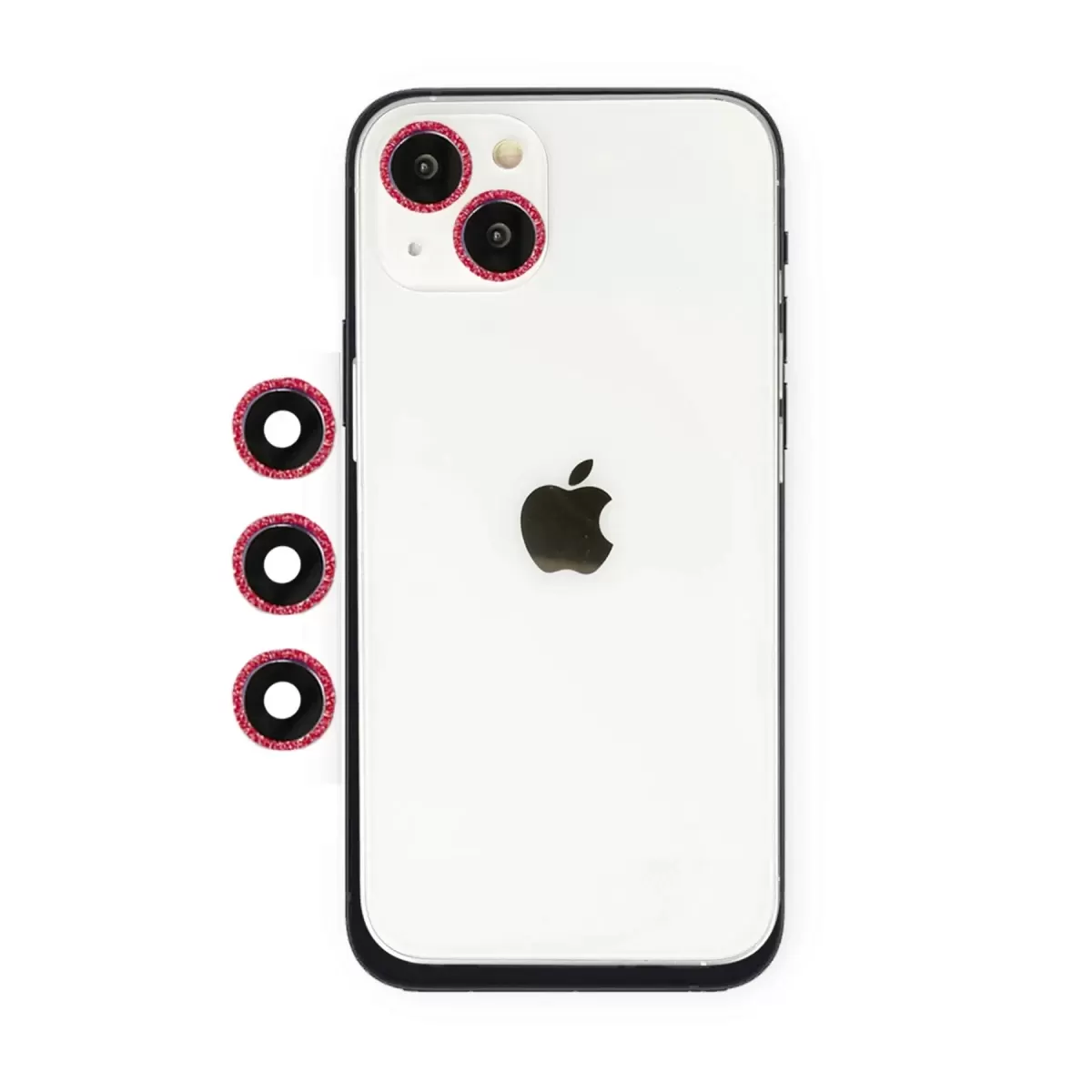 Newface Apple iPhone 14 Shine Kamera Lens - Kırmızı