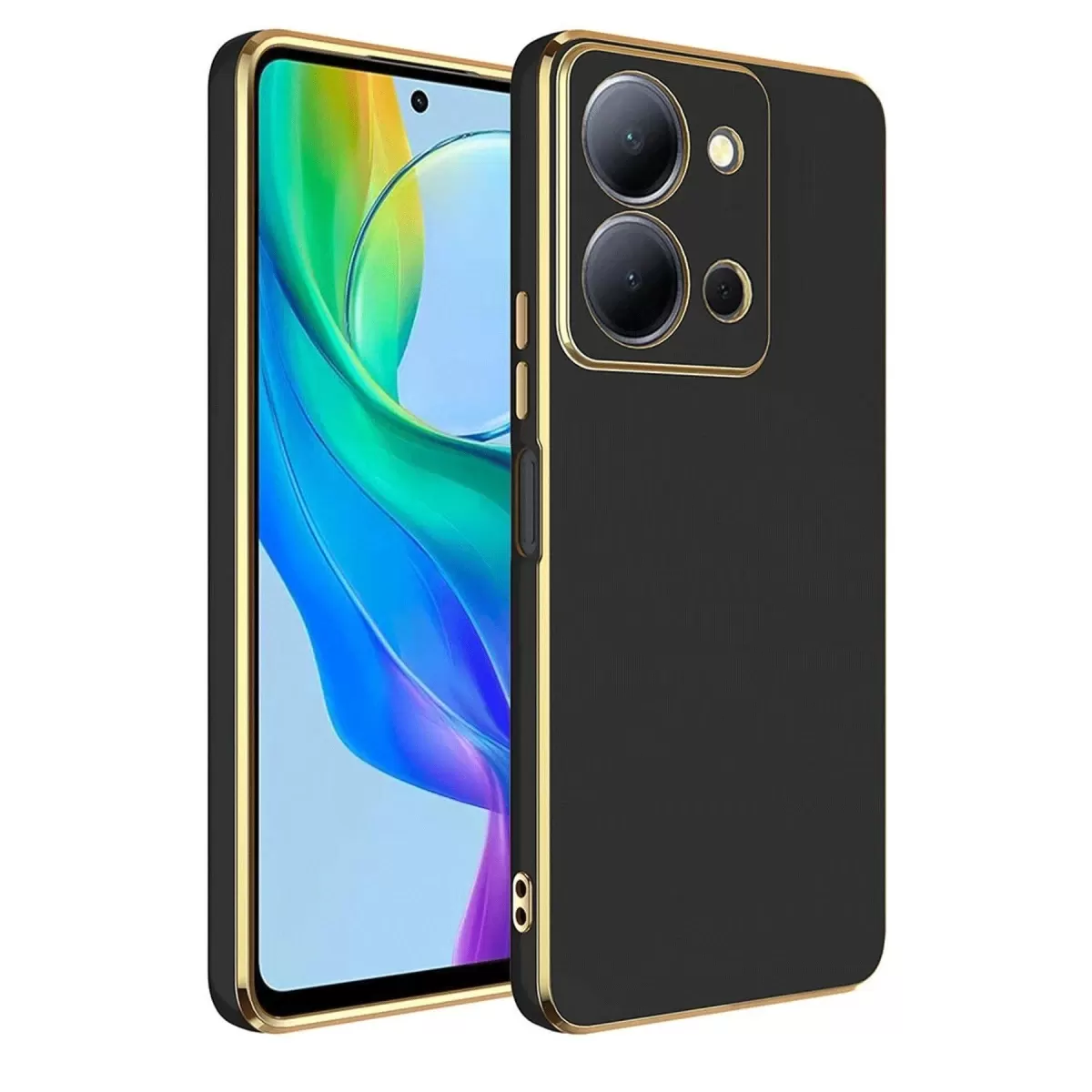 Newface Vivo Y36 Kılıf Volet Silikon - Siyah