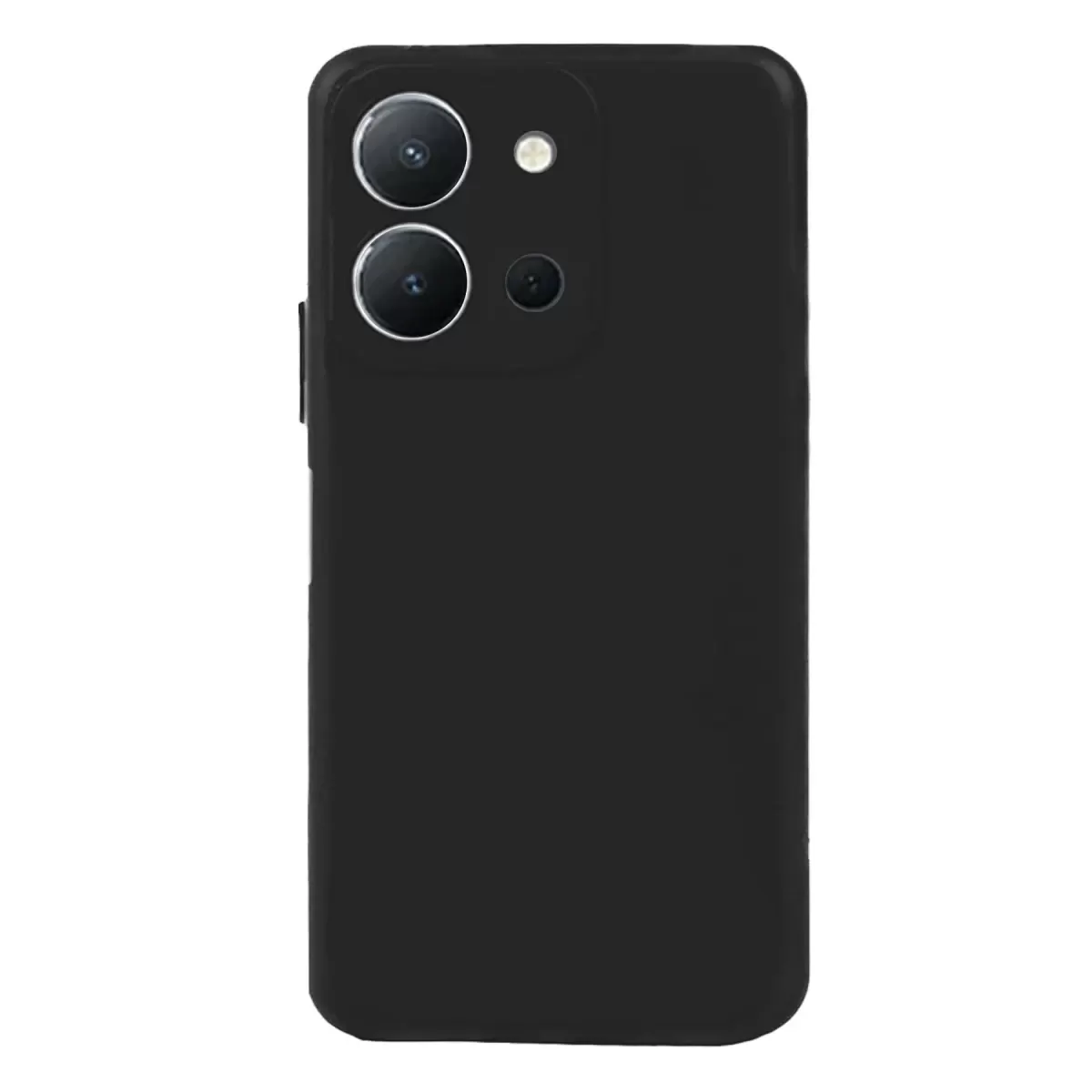 Newface Vivo Y36 Kılıf Nano içi Kadife Silikon - Siyah