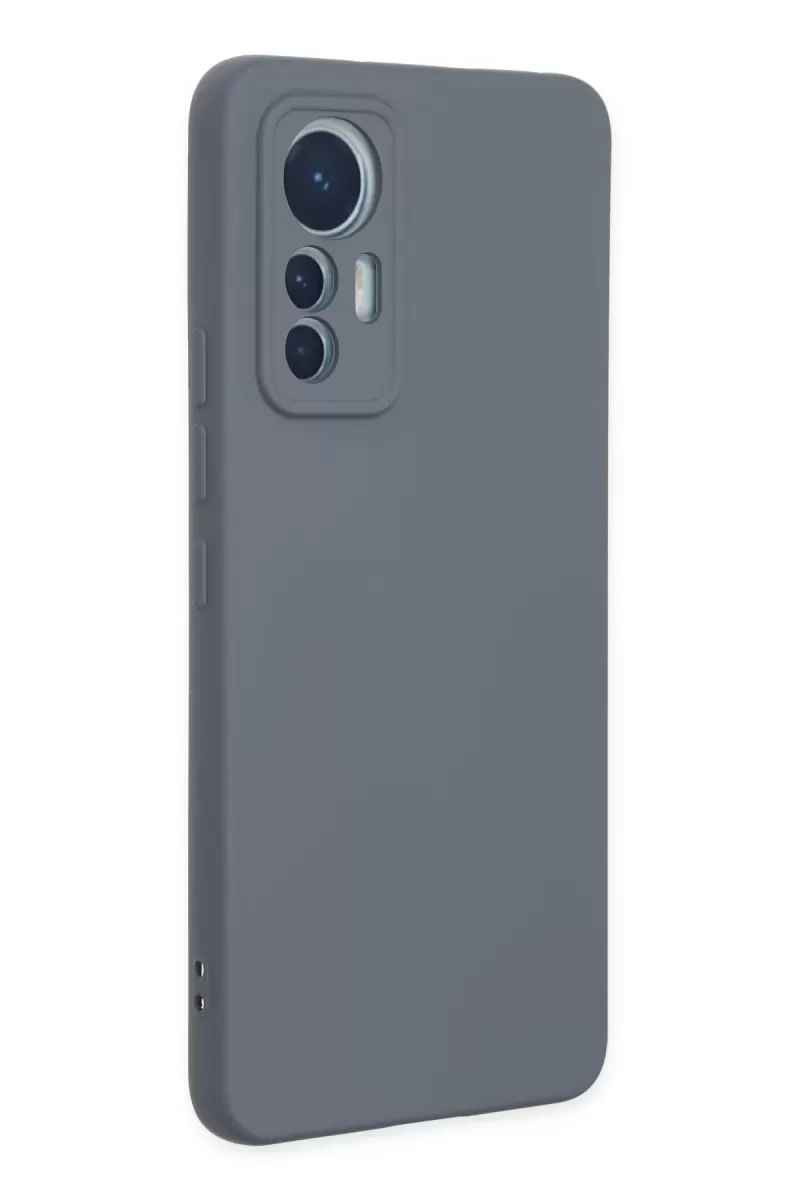 Newface Xiaomi Mi 12 Lite Kılıf Nano içi Kadife Silikon - Gri