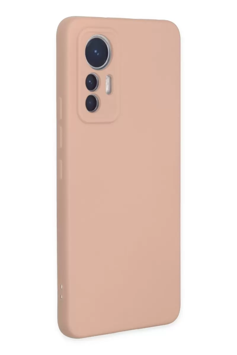 Newface Xiaomi Mi 12 Lite Kılıf Nano içi Kadife Silikon - Pudra