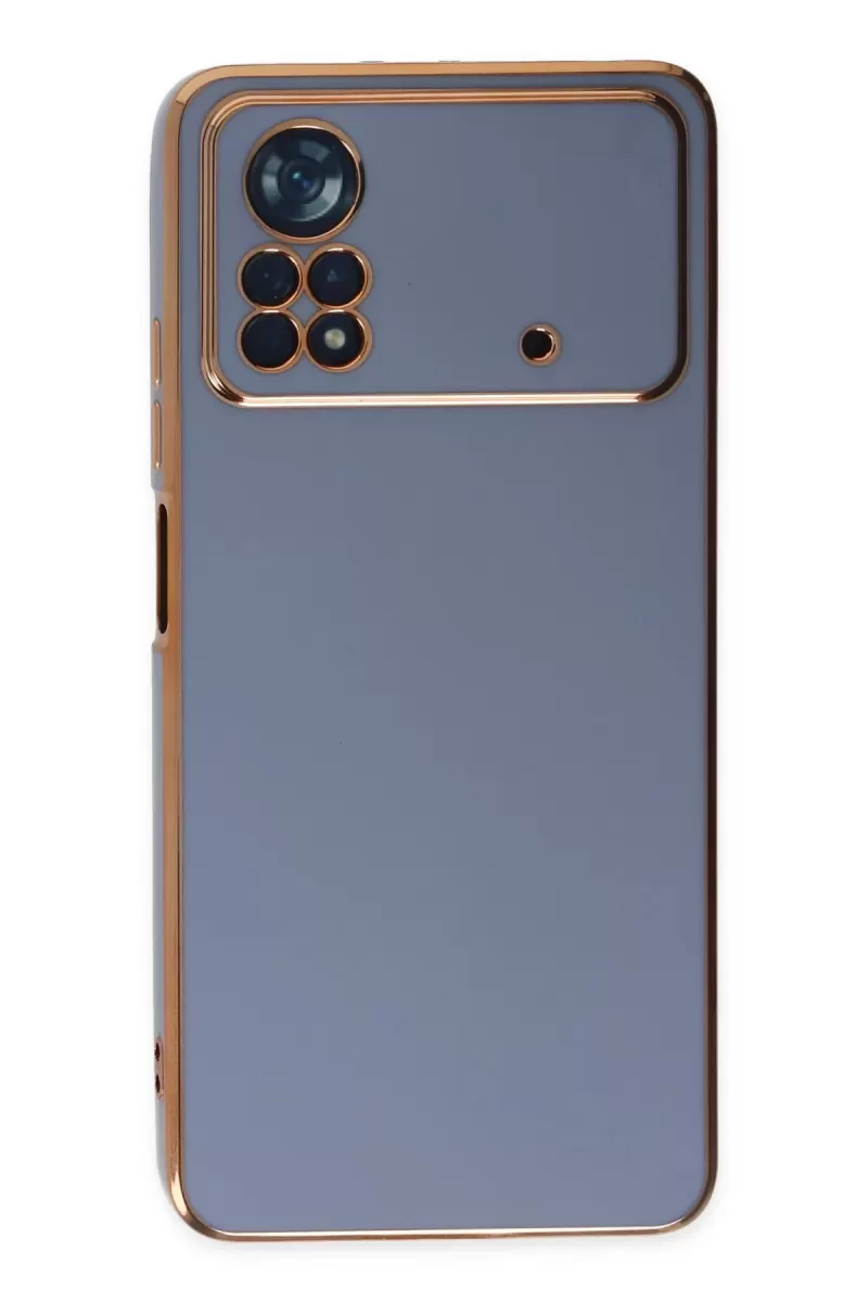 Newface Xiaomi Poco X4 Pro 5G Kılıf Volet Silikon - Mavi