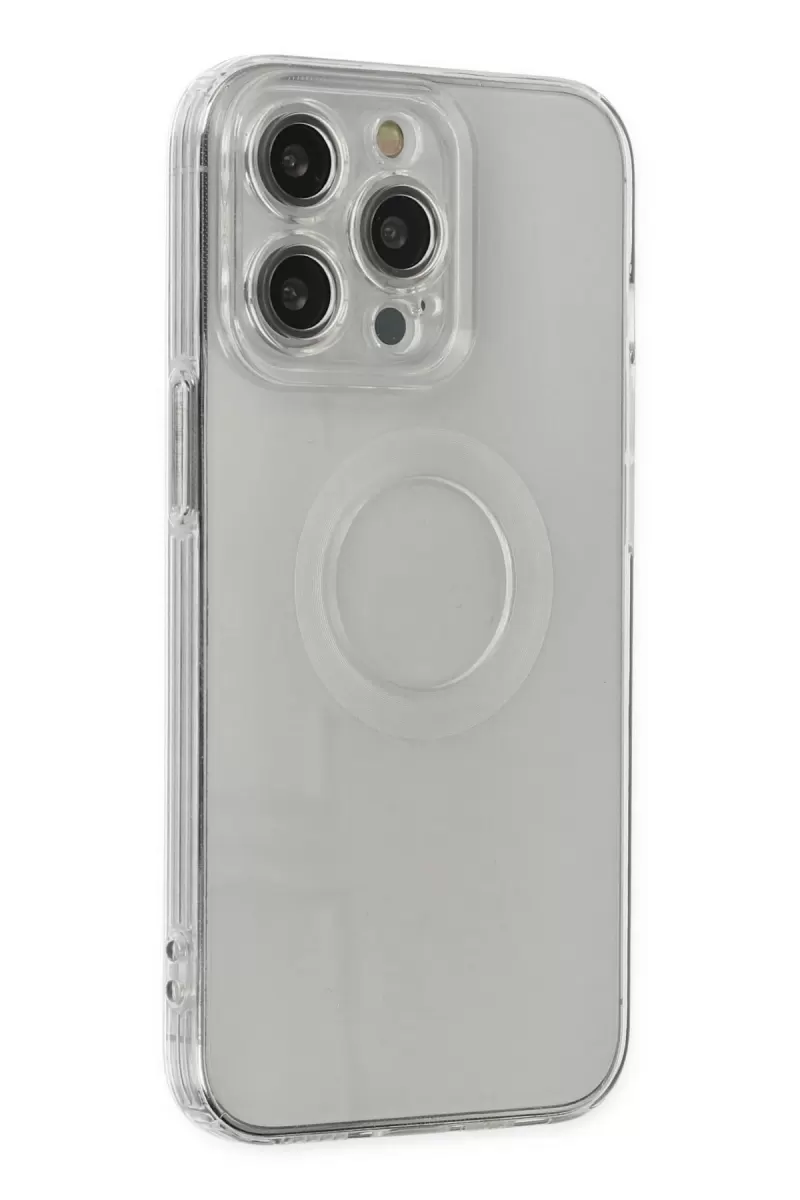 Newface Apple iPhone 13 Pro Kılıf Santa Lens Silikon - Şeffaf
