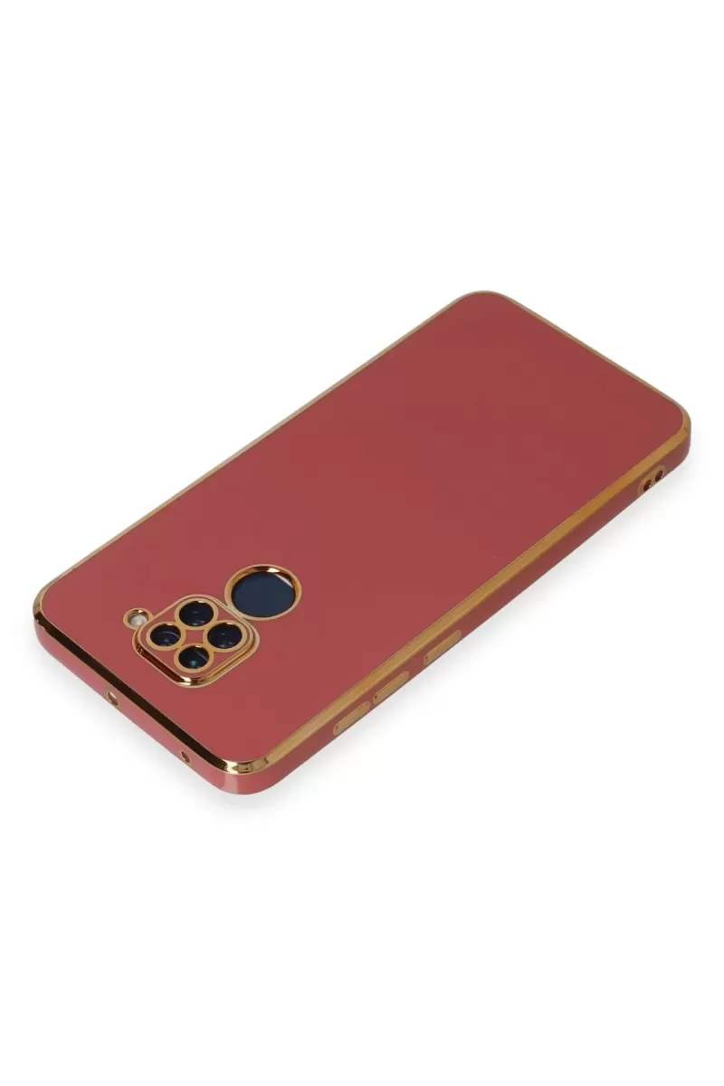 Newface Xiaomi Redmi Note 9 Kılıf Volet Silikon - Kırmızı