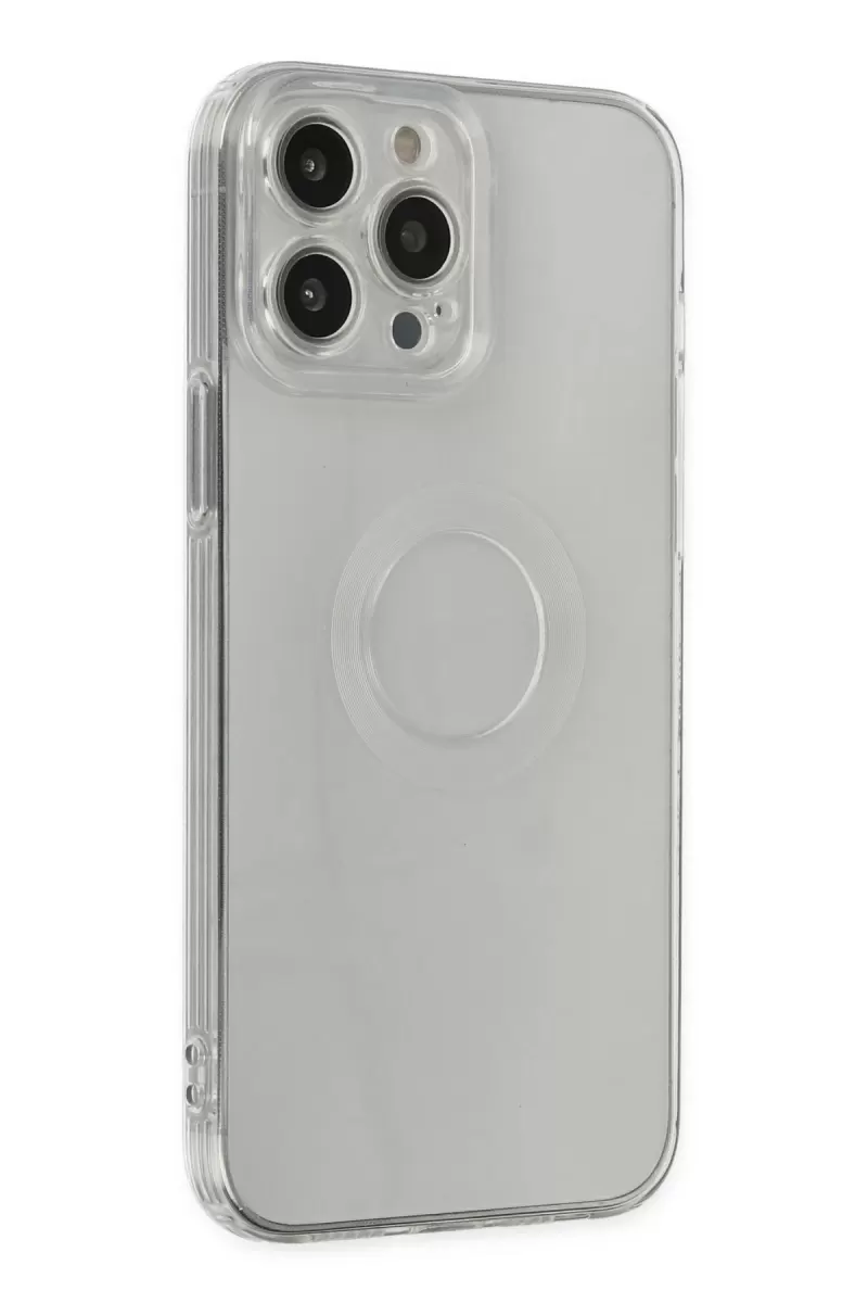 Newface Apple iPhone 13 Pro Max Kılıf Santa Lens Silikon - Şeffaf