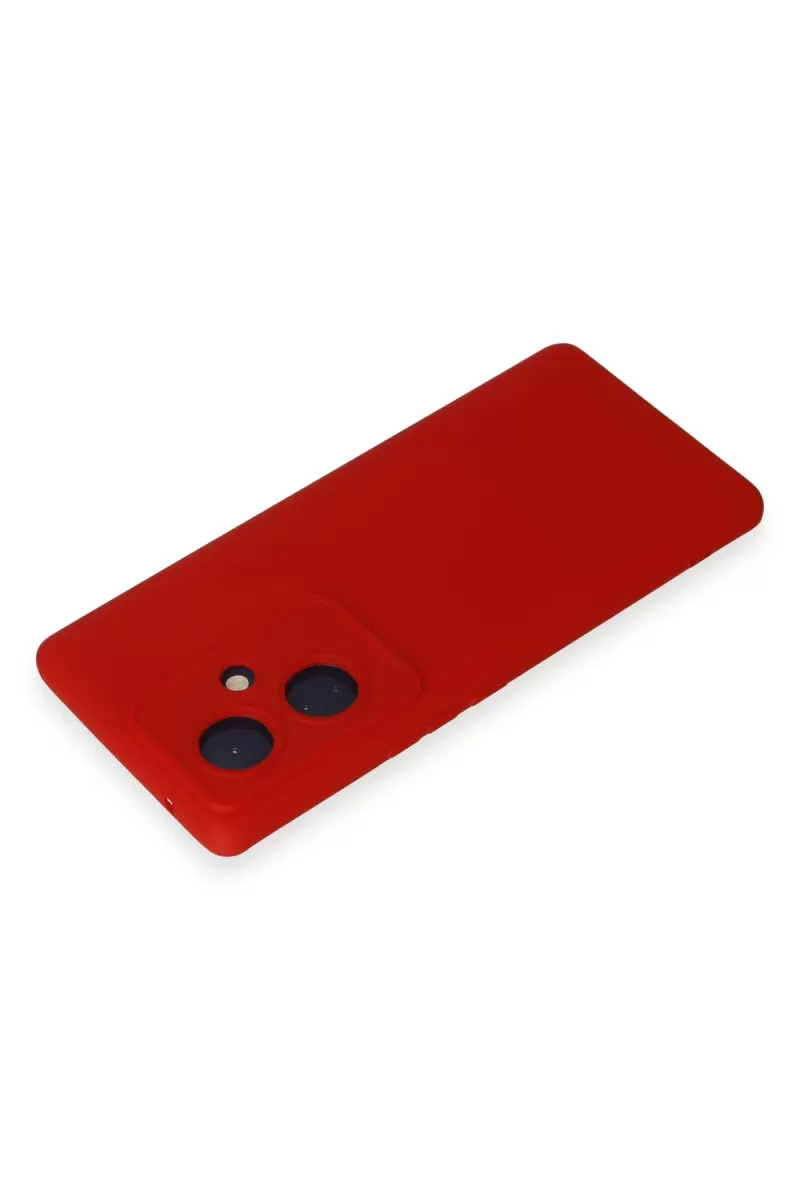 Newface Vivo V29 Lite Kılıf Nano içi Kadife Silikon - Kırmızı