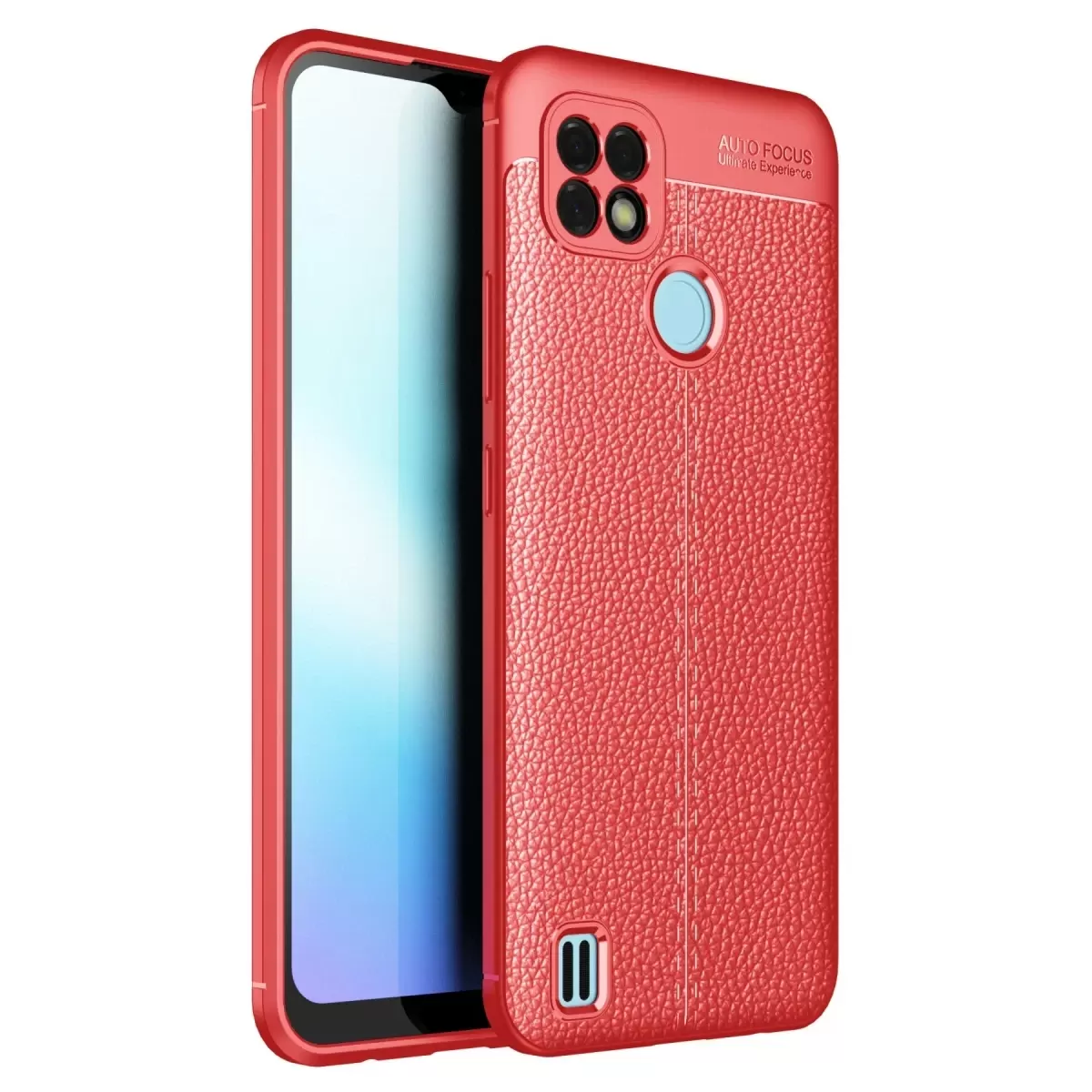 Newface Realme C21 Kılıf Auto Focus Kapak - Kırmızı