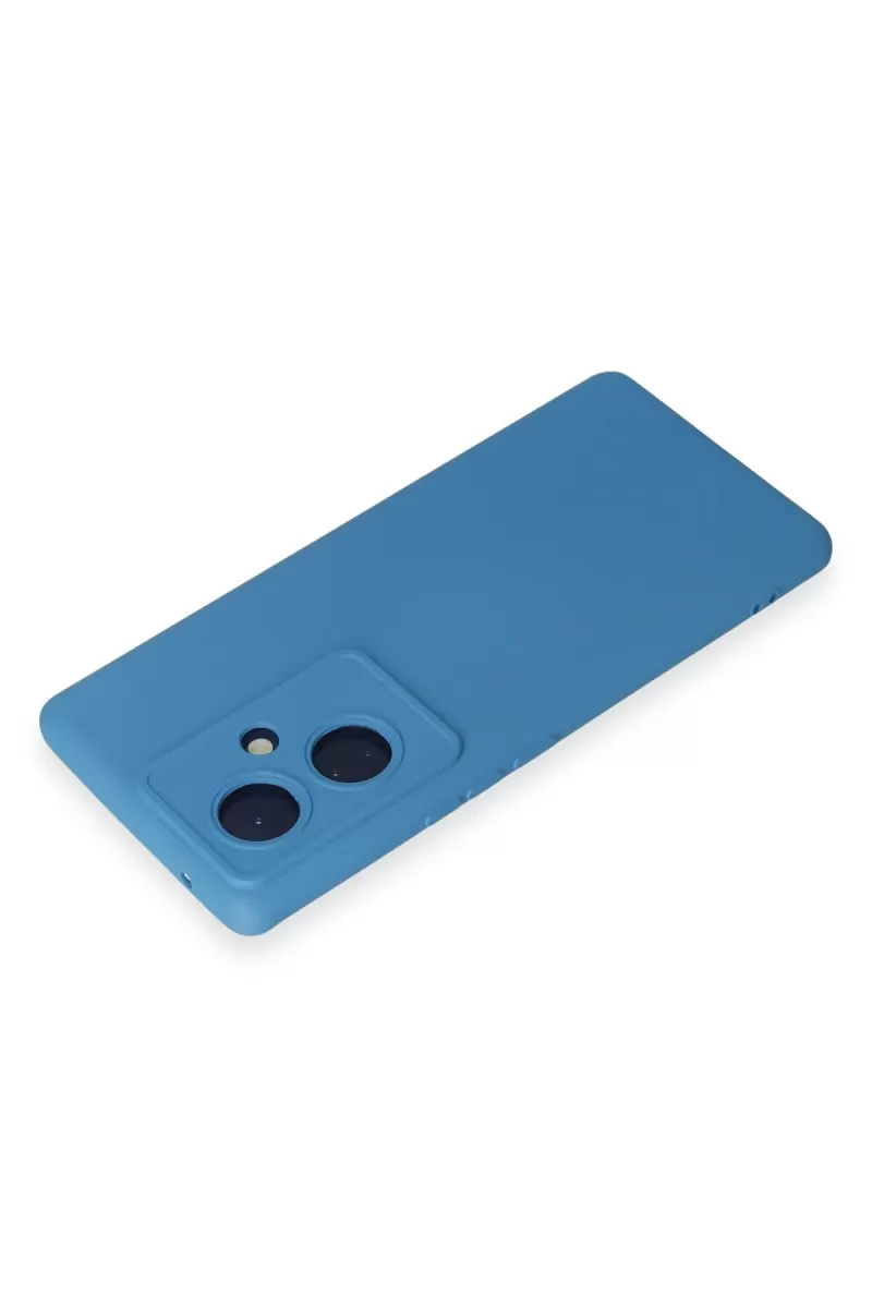 Newface Vivo V29 Lite Kılıf Nano içi Kadife Silikon - Mavi