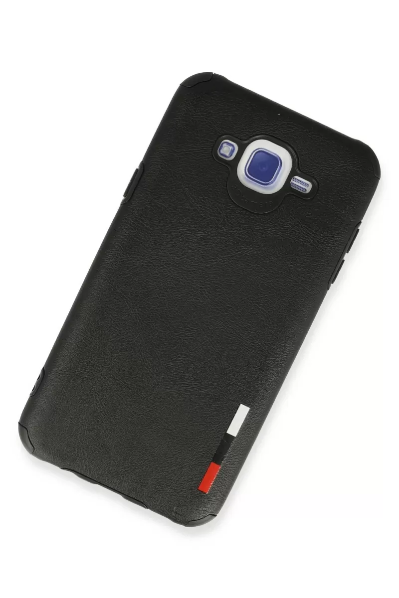 Newface Samsung Galaxy J7 Kılıf Loop Deri Silikon - Siyah