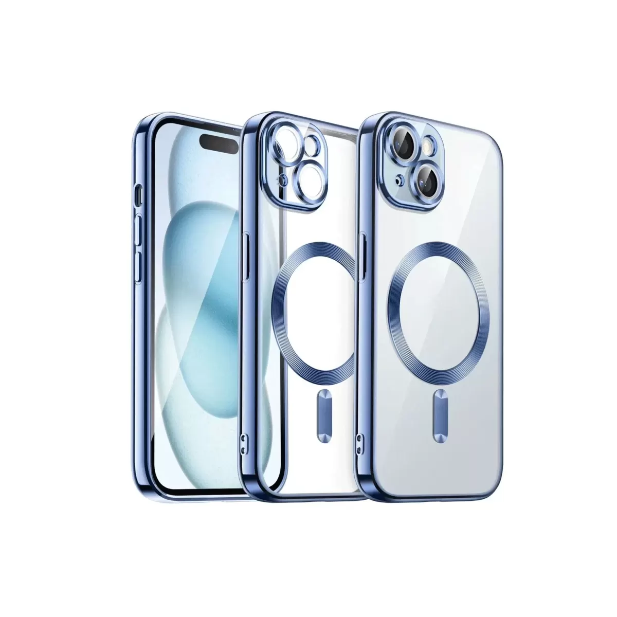 Newface Apple iPhone 13 Kılıf Kross Magneticsafe Kapak - Sierra Blue